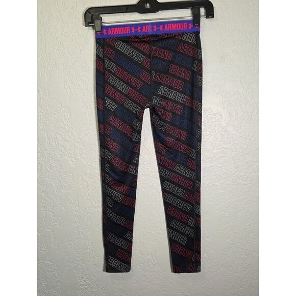 Girl's Under Armour Heat Gear Full Length All Over Print YSM - Picture 3 of 4